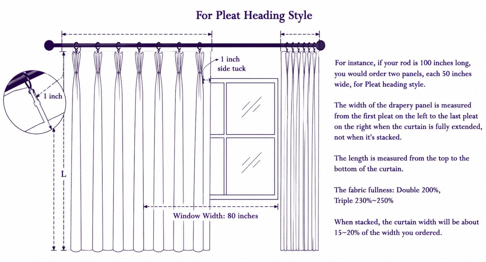 Pleat style 1